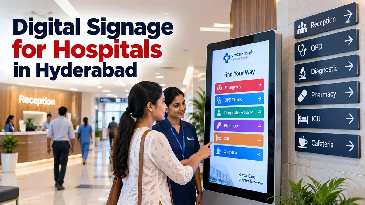 Hospital Digital Signage & Wayfinding in Hyderabad (2026)