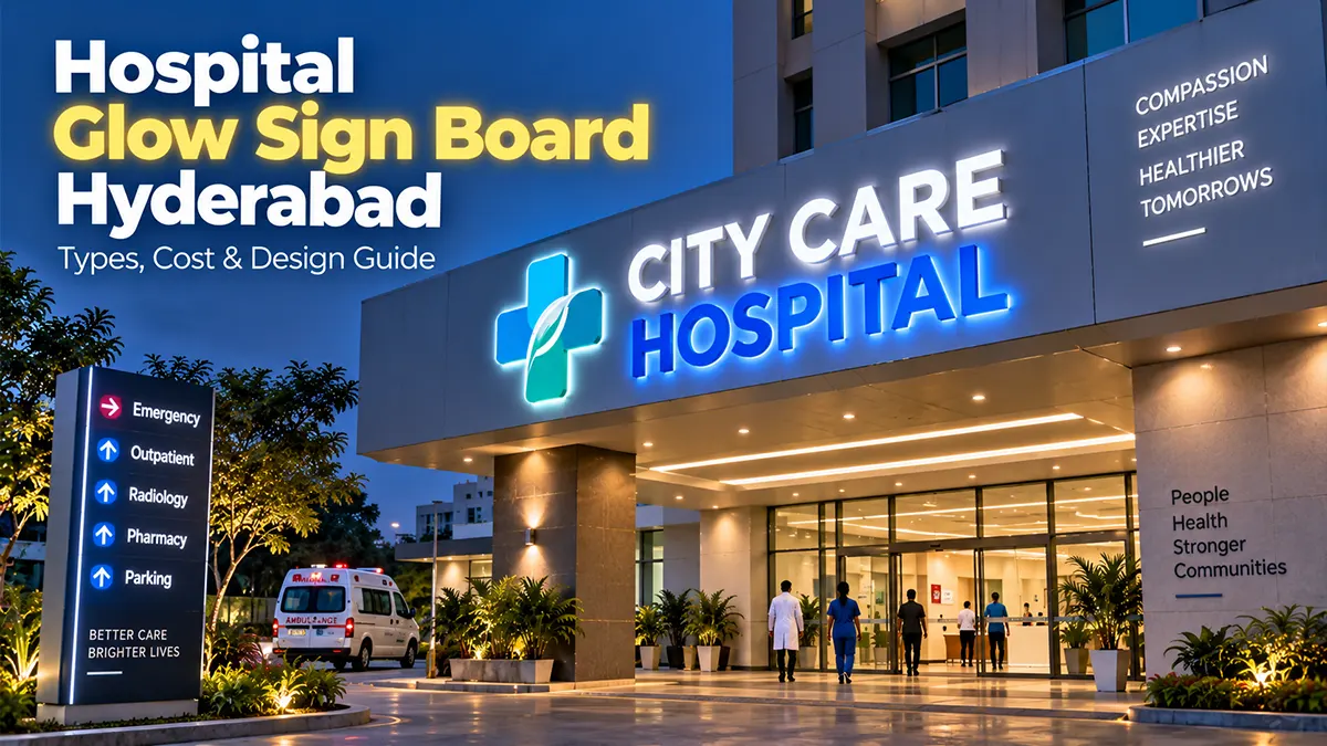 Hospital Glow Sign Board in Hyderabad (2026)