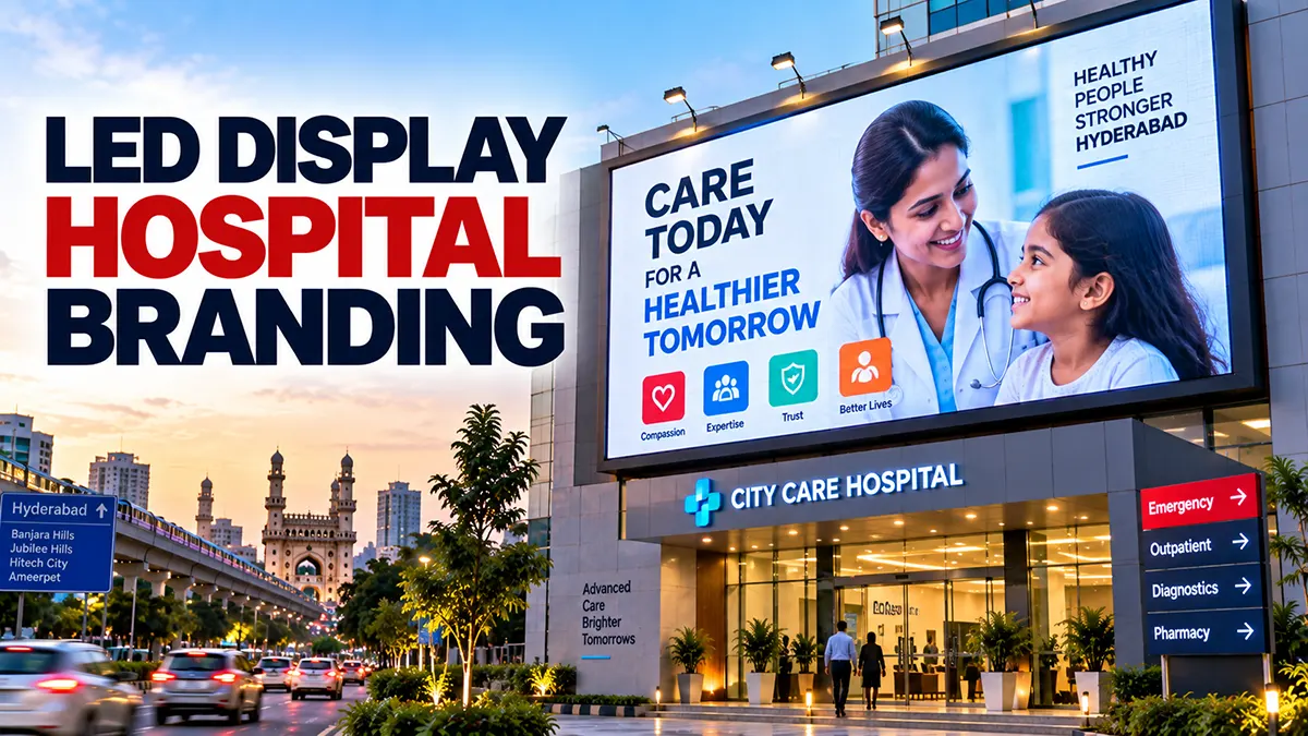 LED Display & Digital Outdoor Branding for Hospitals in Hyderabad (2026)