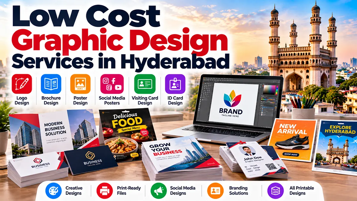 Low cost graphic design services in Hyderabad for business and print materials