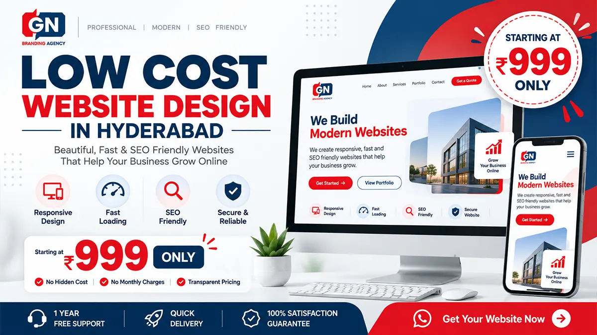 Low cost website design and development services in Hyderabad