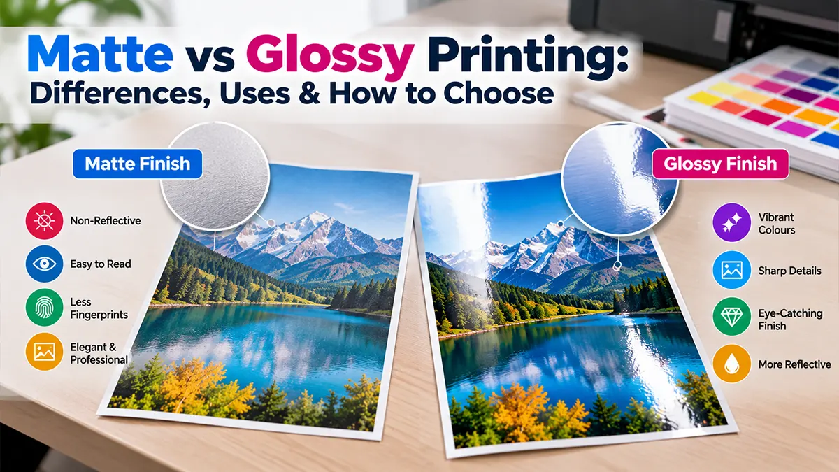 Matte vs Glossy Printing: Differences, Uses & How to Choose